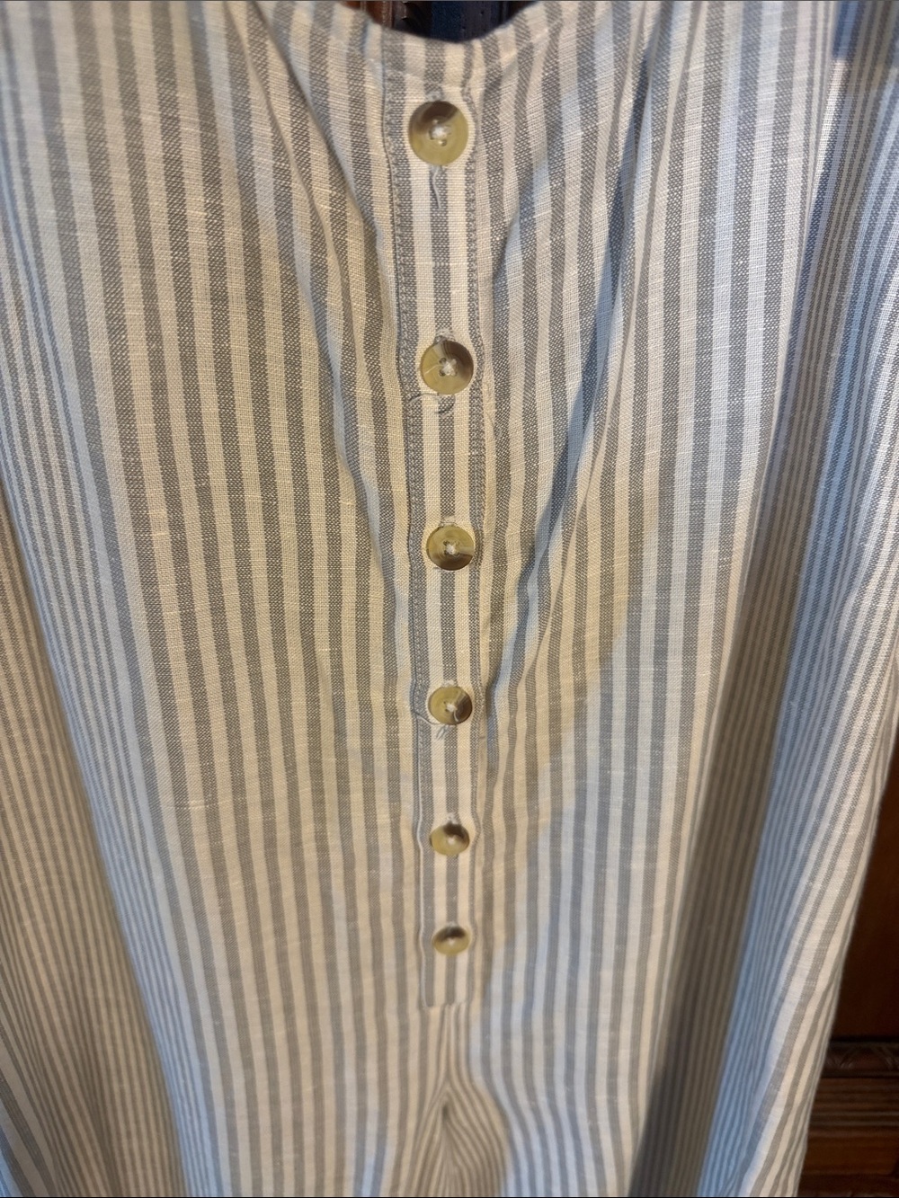 Amuse Light grey Stripe Linen-Blend Jumpsuit - Picture 2 of 4